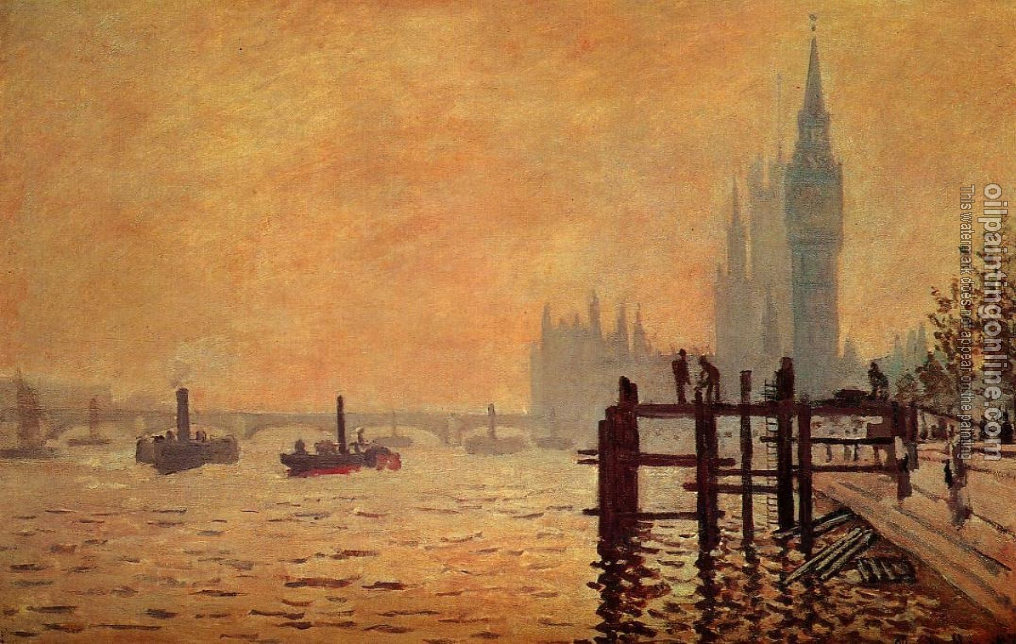 Monet, Claude Oscar - The Thames below Westminster